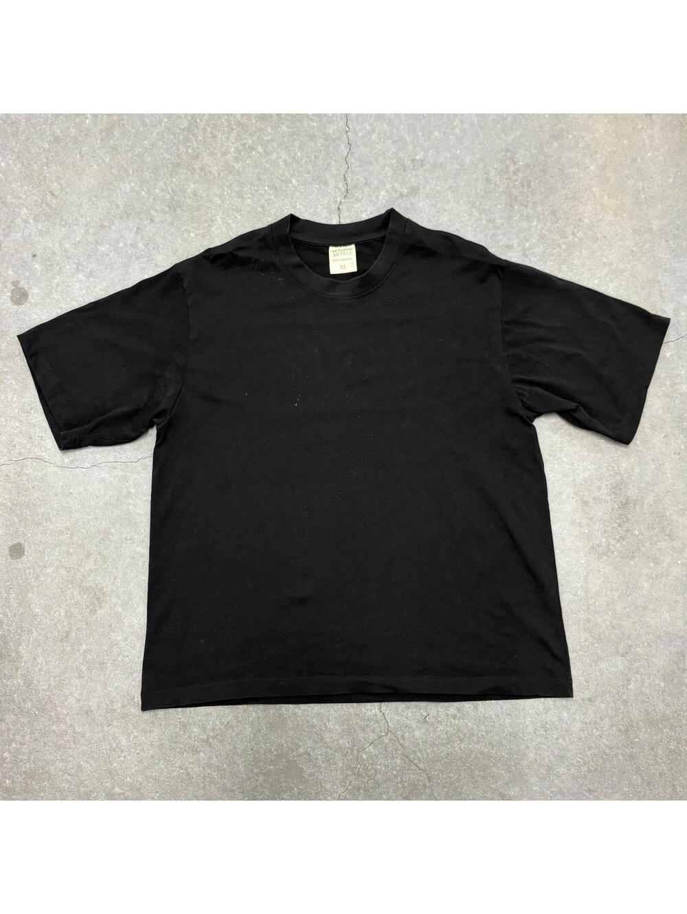 Maison Article Plain Black Boxy T Shirt